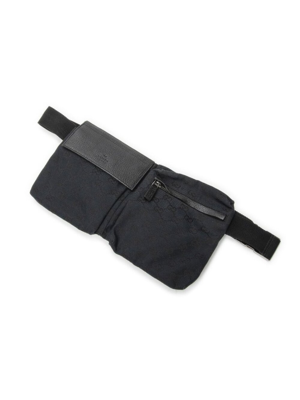 Gucci Waist Pouch Black GG Canvas